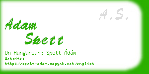 adam spett business card